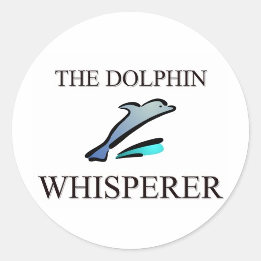 Der Dolphin Whisperer Runder Aufkleber (Vorderseite)