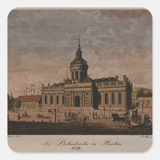 Der Dom, Berlin Quadratischer Aufkleber (Vorderseite)