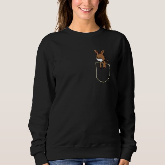 Der Donkey in der Taschenmucktasche Sweatshirt (Vorderseite)