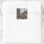 Der Donkey, Somme, 1916 Quadratischer Aufkleber (Tasche)