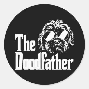 Der Doodvater Goldendoodle Dog Doodle Vater Fan Runder Aufkleber