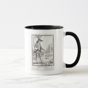 Der Dorf-Bauer, geboren zu leiden, c.1780 Tasse