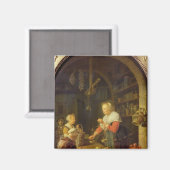 Der Dorfgroßhändler von 1647 Magnet (Vorderseite/Rückseite)