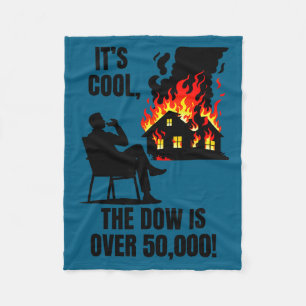 Der Dow ist über 50.000! Meme Fleecedecke