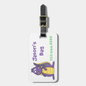 Der Drache-Gepäck-Umbau des Kindes lila Gepäckanhänger (Vorderseite vertikal)