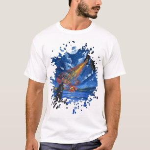 Der Drache- Handgefertigtes Kunstwerk T-Shirt
