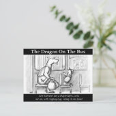 Der Drache im Bus. Postkarte (Stehend Vorderseite)