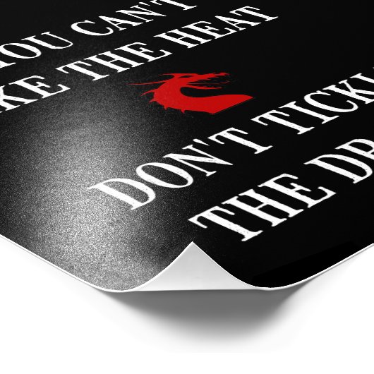 Der Drache klopfen Fotodruck (Ecke)