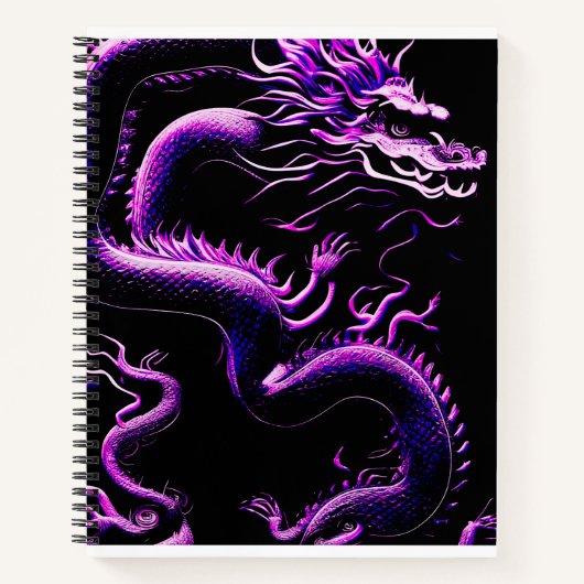 Der Drache Lila Notizblock (Vorderseite)