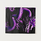 Der Drache Lila Wandteppich (Vorderseite (Horizontal))