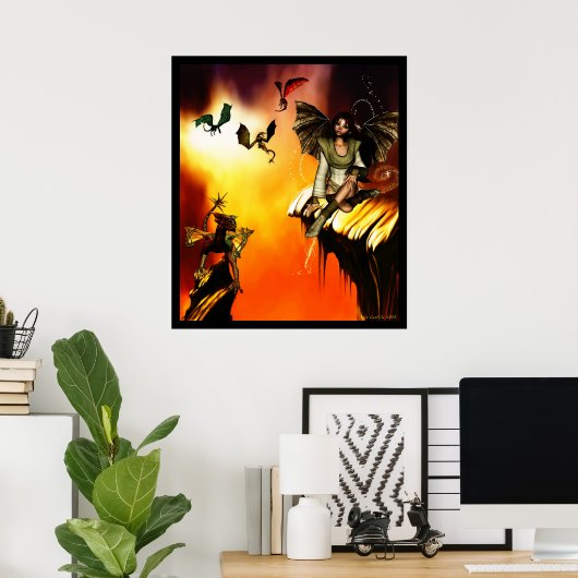 Der Drache Maiden Poster (Heimbüro)