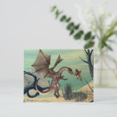 Der Drache Postkarte (Stehend Vorderseite)