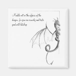 Der Drache-Seiten-Magnet Magnet