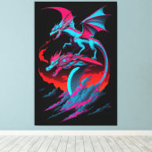 Der Drache Surf Rider Leinwanddruck (Insitu (Holzboden))