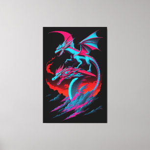 Der Drache Surf Rider Leinwanddruck