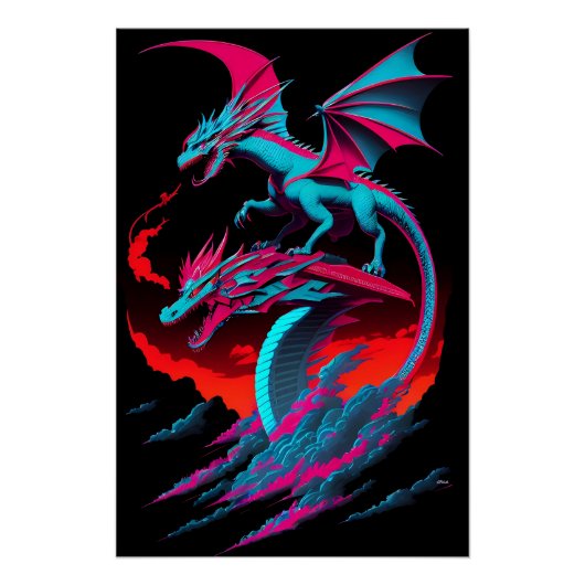 Der Drache Surf Rider Poster (Vorderseite)