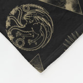 Der Drache und das Wolf Daenerys & Jon-Muster Fleecedecke (Ecke)