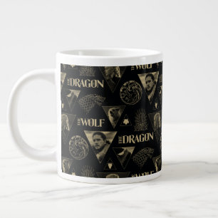 Der Drache und das Wolf Daenerys & Jon-Muster Jumbo-Tasse
