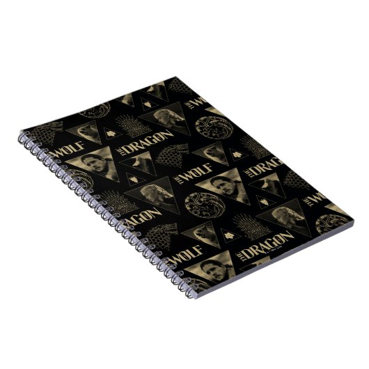 Der Drache und das Wolf Daenerys & Jon-Muster Notizblock (Rechte Seite)