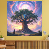 Der Drachenbaum von Eldoria Leinwanddruck (Insitu (Wohnzimmer))