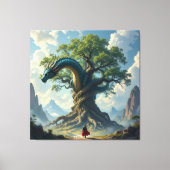 Der Drachenbaum von Eldoria   Leinwanddruck (Vorderseite)