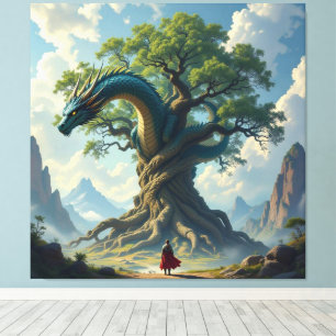 Der Drachenbaum von Eldoria Leinwanddruck