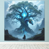 Der Drachenbaum von Eldoria Leinwanddruck (Insitu (Holzboden))