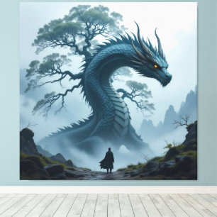 Der Drachenbaum von Eldoria Leinwanddruck