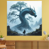 Der Drachenbaum von Eldoria Leinwanddruck (Insitu (Wohnzimmer))