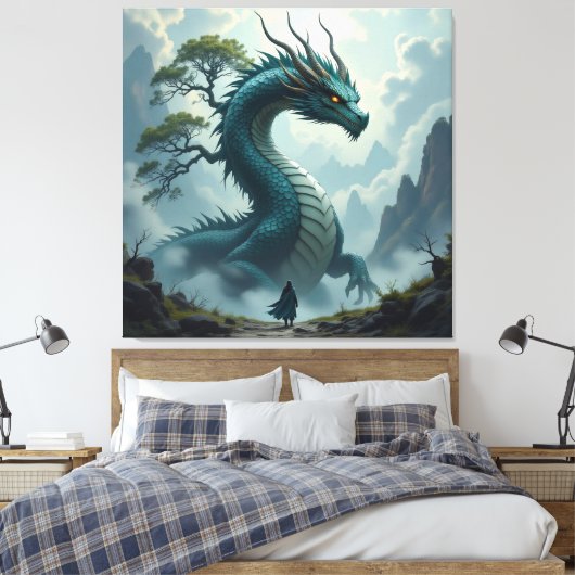 Der Drachenbaum von Eldoria   Leinwanddruck (Insitu (Schlafzimmer))