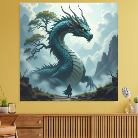 Der Drachenbaum von Eldoria Leinwanddruck (Insitu (Wohnzimmer))