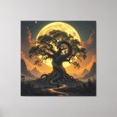 Der Drachenbaum von Eldoria Leinwanddruck (Vorderseite)