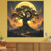 Der Drachenbaum von Eldoria Leinwanddruck (Insitu (Wohnzimmer))