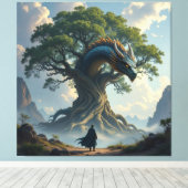 Der Drachenbaum von Eldoria   Leinwanddruck (Insitu (Holzboden))