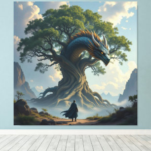 Der Drachenbaum von Eldoria Leinwanddruck