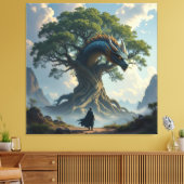 Der Drachenbaum von Eldoria   Leinwanddruck (Insitu (Wohnzimmer))