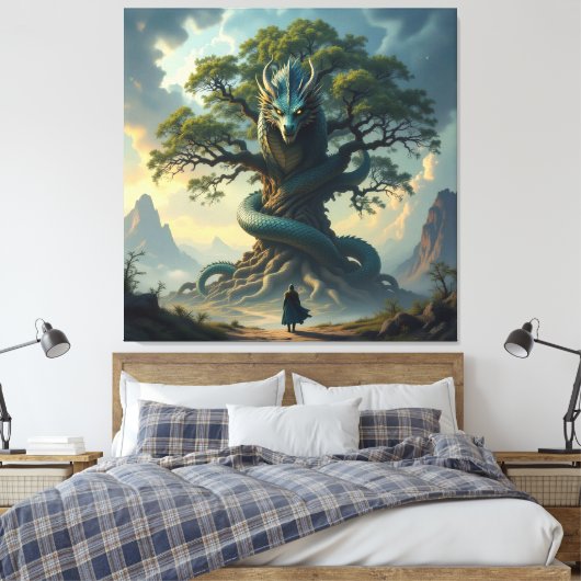 Der Drachenbaum von Eldoria   Leinwanddruck (Insitu (Schlafzimmer))