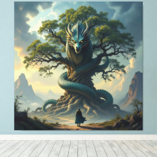 Der Drachenbaum von Eldoria Leinwanddruck