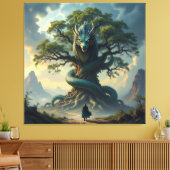 Der Drachenbaum von Eldoria Leinwanddruck (Insitu (Wohnzimmer))