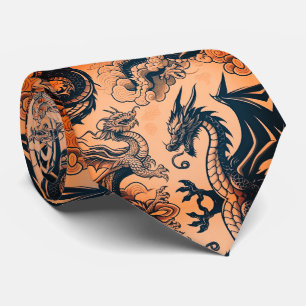 Der Drachenkrieg Orange Skies Krawatte