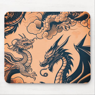 Der Drachenkrieg Orange Skies Mousepad