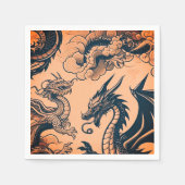Der Drachenkrieg Orange Skies Serviette (Vorderseite)