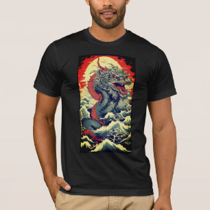 DER DRAGON ENTHÄLT DEN ASIATISCHEN STIL YOGA MOTIV T-Shirt
