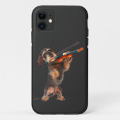 Der Drahthaarterrier Dackel Violinist Case-Mate iPhone Hülle (Rückseite)