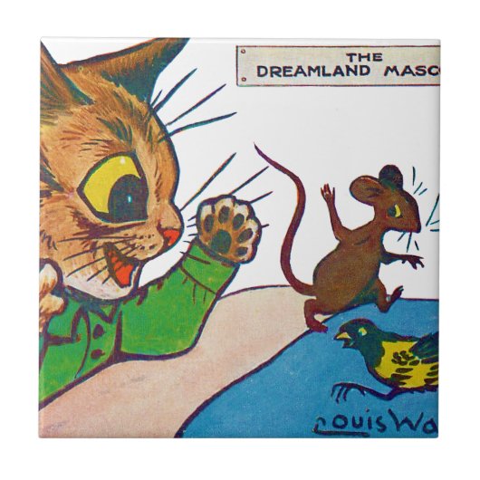 Der Dreamland-Maskottchen, Louis Wain Fliese (Vorderseite)