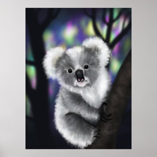 Der Dreamy Koala in einem verzauberten Wald Poster (Vorne)