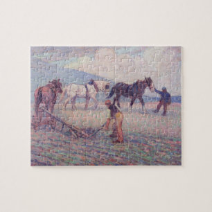 Der Drehung-Reis Pflug, c.1909 (Öl auf Leinwand) Puzzle