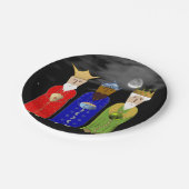 Der drei kluge Mann-PapierTeller Pappteller (Schrägansicht)