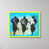 Der dreistöckige Canvas-Hintergrund in druckgelbem Leinwanddruck (Vorderseite)