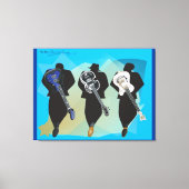 Der dreistöckige Canvas Print-Blue-Hintergrund Leinwanddruck (Vorderseite)